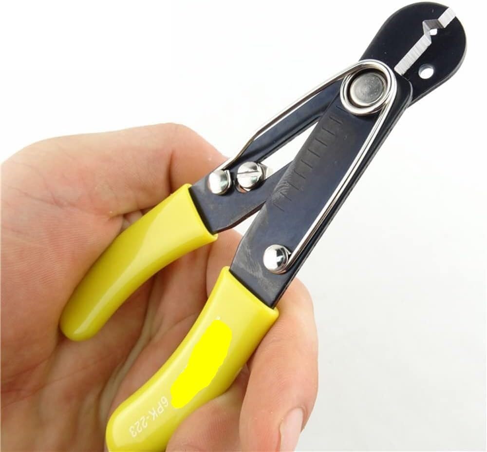 Pince d'extraction de vis, pince coupante, pince à dénuder réglable 6PK-223, pince à dénuder, outil de dénudage de câbles (0,5-4,0 mm) avec fonction de coupe