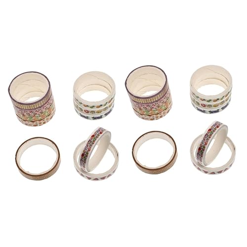EXCEART 20 rollos de cinta washi de estampado en caliente, calcomanías de Navidad, pestañas para cuadernos, calcomanías florales, cinta adhesiva