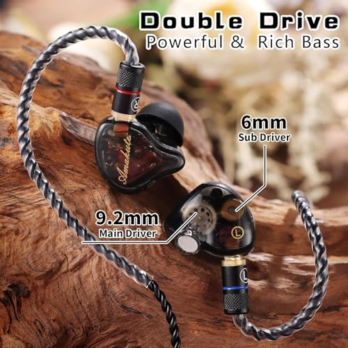 Image of DEMAKE in Ear Monitor with Detachable Silver-Plated 3.5mm Cable, with Mic
