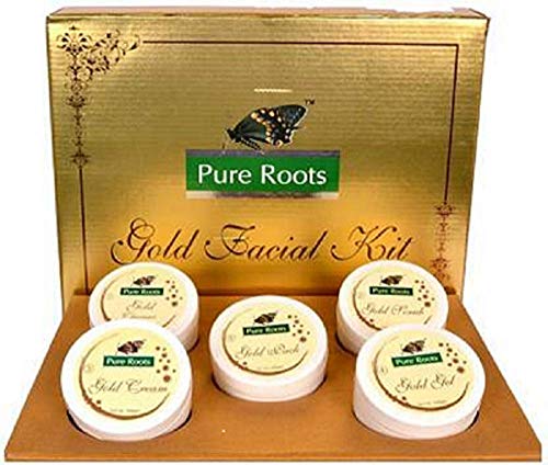 Satisfactory Nation Pure Root Herbal Facial Kit Gold Facial Kit for Glowing Skin 100 Gram