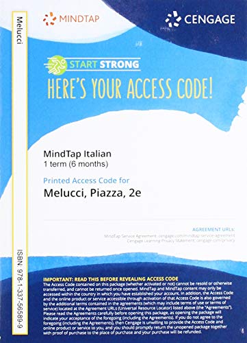 MindTap for Melucci/Tognozzi's Piazza, Student Edition: Introductory Italian, 1 term Printed Access Card (MindTap Course List)