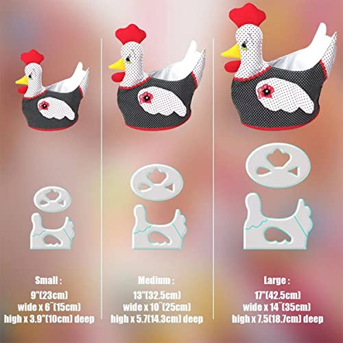 Cute Egg Basket Template Set,Acrylic Chick Storage Basket Template Cutting Ruler With Instructions, Diy Quilting Sewing Crafts Embroidery,Creative Handmade Gifts, Party Decoration (L) #TOP1