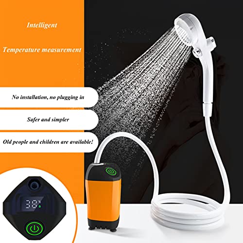 Douche électrique portable avec écran numérique intelligent et charge USB