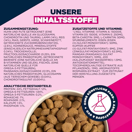 Eukanuba Senior Hundefutter mit Lamm und Reis für große Rassen - Premium Trockenfutter für ältere Hunde, 12 kg