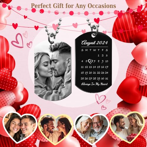 Picture Necklace Personalized Photo Custom Photo Necklace for Men Women Boyfriend Anniversary Valentines Day Christmas Gift for Husband Boyfriend2