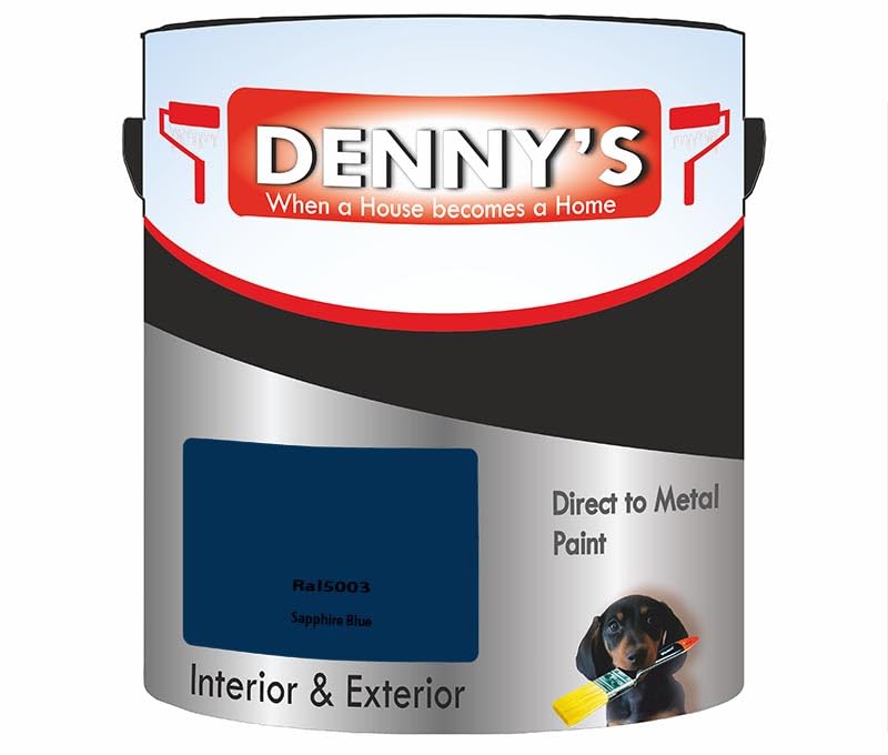 SCOOBYS PAINTS BACK IN THE MIX Direct to Rust Metal Paint, Quick-Drying, Durable Anti-Rust Coating, Interior & Exterior, Perfect for Metal Surfaces, Fences, Gates, Railings, No Primer (Sapphire Blue)