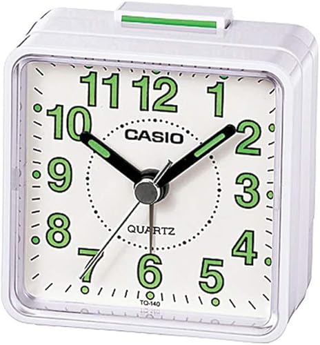 Casio TQ140-7 Tq140 Reloj despertador de viaje - blanco
