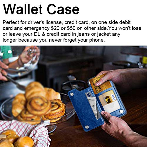 Hoofur Iphone 6S Plus Case, Iphone 6 Plus Case, Slim Fit Premium Leather Iphone 6 Plus Wallet Casae Card Slots Shockproof Folio Flip Protective Shell For Apple Iphone 6 Plus/6S Plus 5.5 Inch (Blue) #TOP3