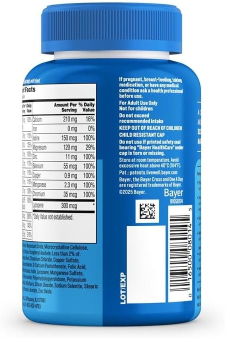 One A Day Multivitamin for Men - Daily Mens Multivitamins with Vitamin D, Zinc, Folic Acid, and B Vitamins, Physical Energy Support, 200 Count - Image 10