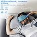 3D Sleep Mask with Bluetooth Headphones, Sleeping Headphones for Side Sleepers, Zero Eye Pressure, Adjustable Sleep Eye Mask, Ultra-Thin Stereo Speakers Perfect for Sleeping-Peacock Blue