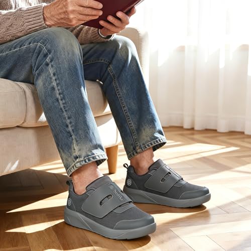 Image of Sisttke Women's Diabetic Shoes Wide Toe Box Slip-On Shoes | Elderly Footwear for Swollen Feet, Edema, Neuropathy & Foot Pain Relief
