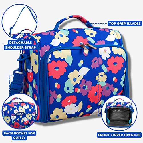 Image of J World Casey Womens Lunch Bag. Cute Insulated Lunch-Box for Teen Girls, Petals