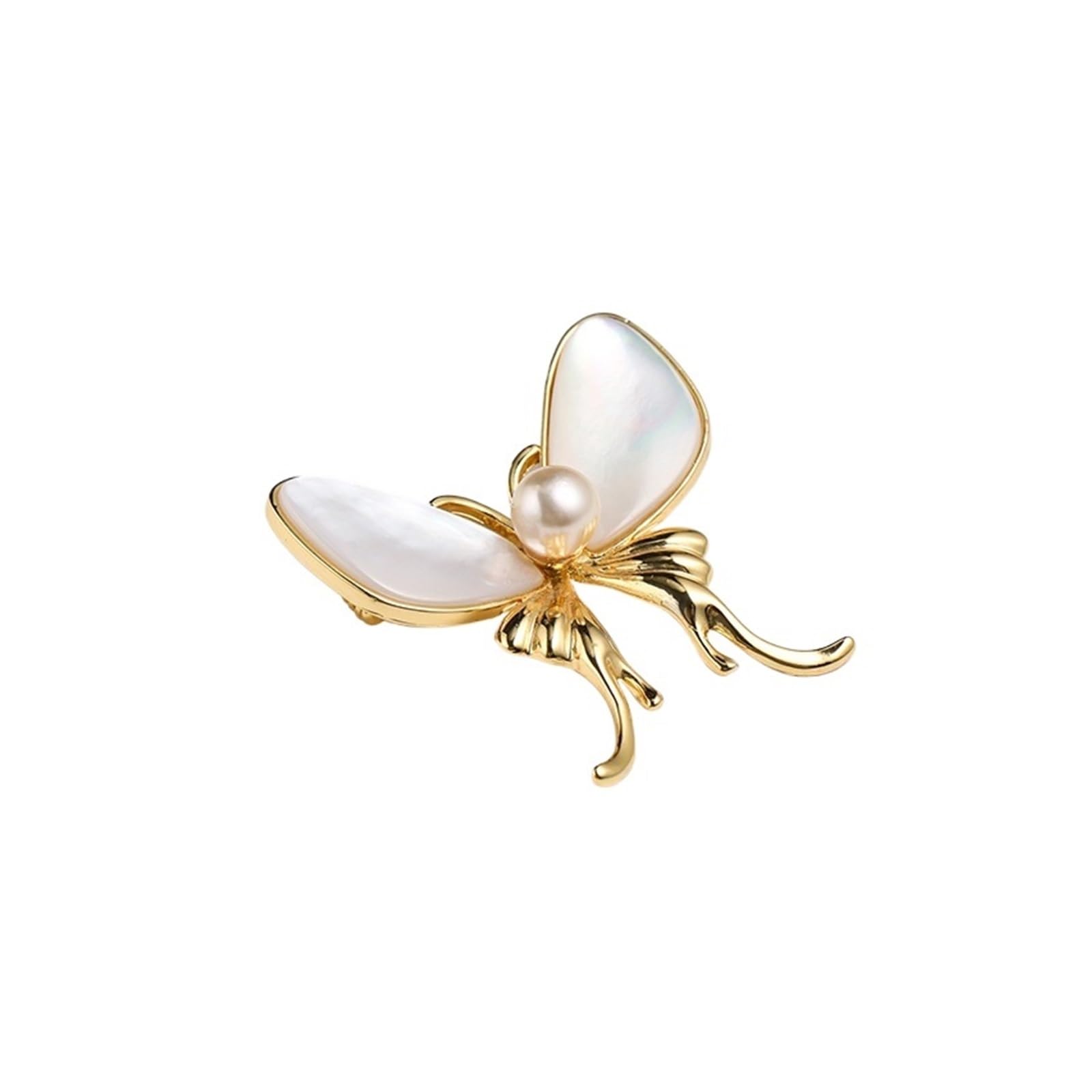 Corsage elegant simple butterfly pearl pin