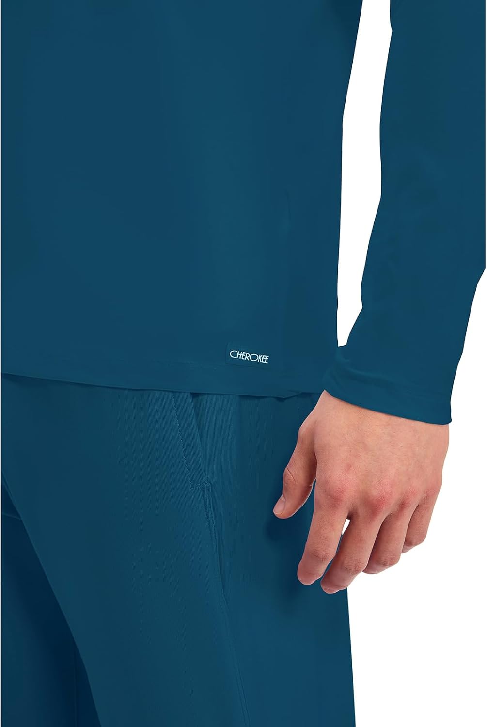 Cherokee Men's Long Sleeve Underscrub Tee Modern T-Shirt with Crew Neck - CK807 - Image 3