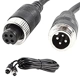 uxcell 5M Black 4 Pin Connector M/F Power Cable for Car Monitor System