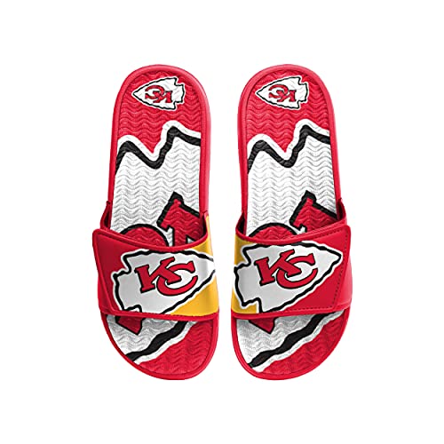 Image of FOCO mens NFL Team Logo Athletic Sport Shower Flip Flop Sandals Gel Slides