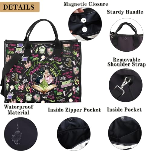 GJTIM Musical Lover Gift Witch Musical Theater Fans Gift Musical Theatre Canvas Tote Bag For Theatre Lovers3