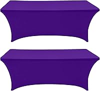 Vista 9 de Eurmax USA - Manteles rectangulares ajustables de elastano de 4 pies, mantel elástico para bodas, eventos o para decorar la mesa del patio