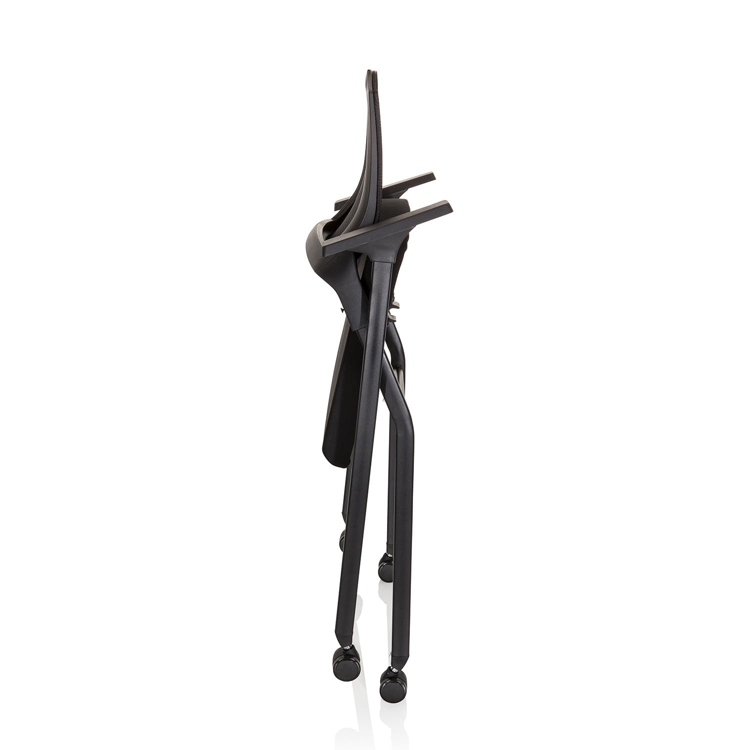 Silla Plegable Priority II Tela y Malla Negro 150 kg Ruedas