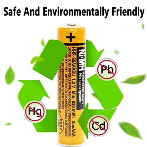 Cieede Hhr-65Aaabu Ni-Mh Aaa Rechargeable Battery For Panasonic 1.2V 630Mah 4Pack Nimh Aaa Batteries For Panasonic Cordless Phones, Electronics, Remote Controls #TOP2