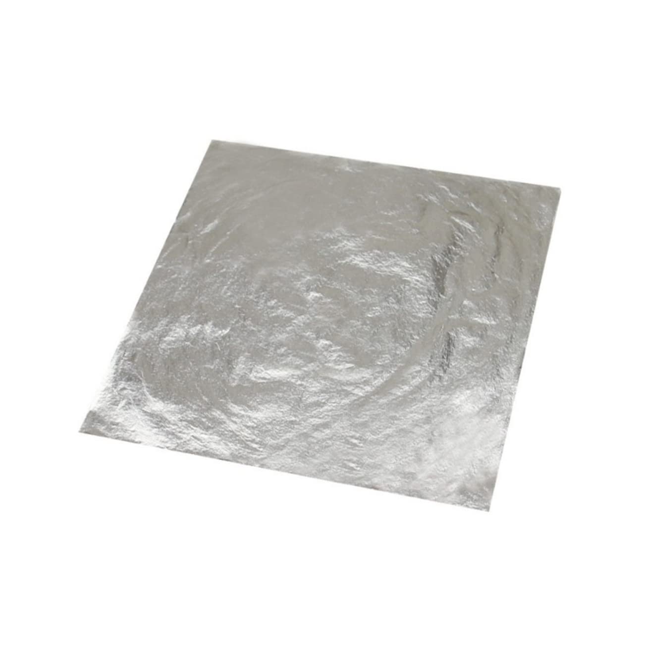 KONTONTY Artistic Silver Foil Stickers 100pcs Pack Gilding Imitation Craft Imitation Square Design Durable Metal Home Decor Stickers