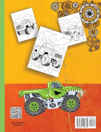 Monster Truck Coloring Book for Kids Ages 4-6: A Coloring Book for Boys Ages 4-8 Filled With Over Bi