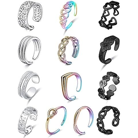 Gadeaila 13PCS Adjustable Toe Rings Cover
