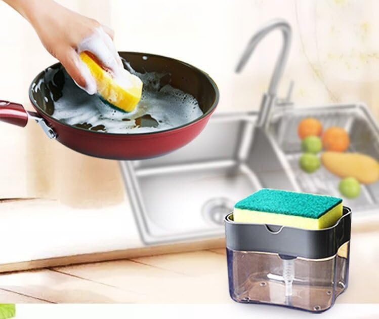 Miniatura 3 de Lavavajillas Líquido Prensa Limpia Olla Cepillo Tipo Cocina Caja de llenado Automático Paño de limpieza Lavavajillas Olla Cepillo Jabón Caja de