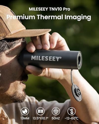 Image of MiLESEEY TNV10PRO Thermal Monocular, 400x300 SR 320x240 IR Resolution, Aircraft Mg-Al Alloy, 13mm 50Hz Handheld Thermal Camera, Night Vision Imager, Hot Spot Tracking