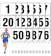 TRIWONDER Tyvek Race Bibs Running Numbers with Safety Pins, Large Numbers 1-500, Tearproof and Wa...