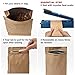 50 Pieces 1 Kg Kraft Paper Stand Up Coffee Bag/Flat Bottom Pouch with Air Release Valve and Reusable Side Zipper. (50pcs, 2.2lb/32oz/1kg)