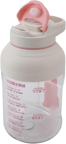 Miniatura 4 de Licuadora portátil, pequeña licuadora con diseño de mango ergonómico, 1.5 L, inalámbrica, gran capacidad para picnic al aire libre (rosa)