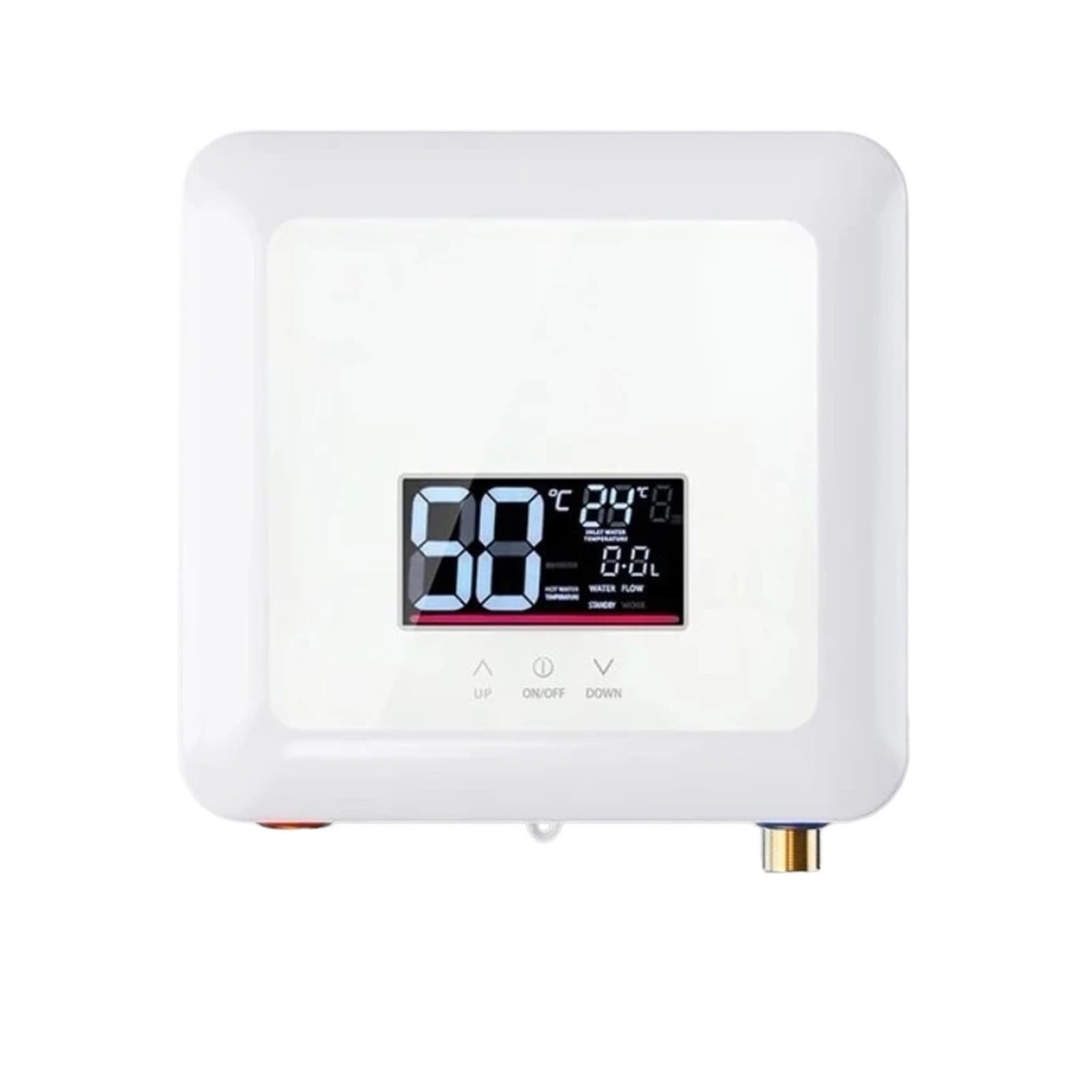 Mooilko Bianco Electric Water Heater Constant Temperature With Widescreen Instant Tankless Water Heater Quick Shower Easy To Use(110 5500W,)