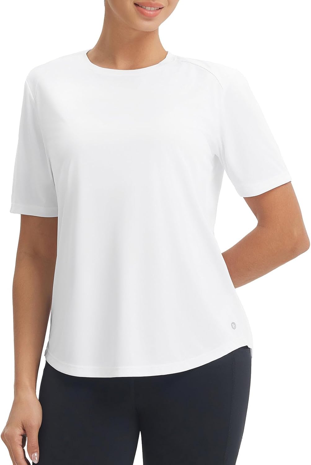 baleaf Women's Workout Tops Short Sleeve Mesh Back Quick Dry Breathable UPF 50+ Athletic Shirts for Running Gym Hiking Tee - Image 2