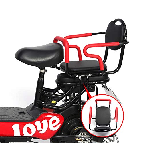 Wing Enterprises Rear Child Bike Seat Carrier, Metal Bicycle Kids Safety Seat Rack Mount with Pedal and Belt, Hold Up to 60KG