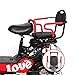 Wing Enterprises Baby Seat for Bicycle Rear Mount, Child Bicycle Seat Metal Universal Bicycle Carrier Safety Back Rack Kids Seat with Foot Pedals Handrail and Belt, Hold Up to 60KG