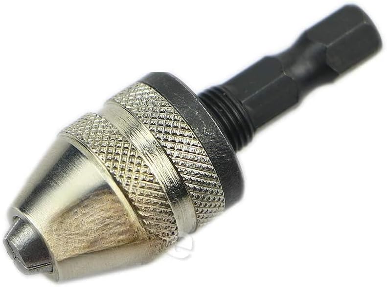 New 6mm 1/4" Keyless Drill Bit Chuck Shank Adapter Converter