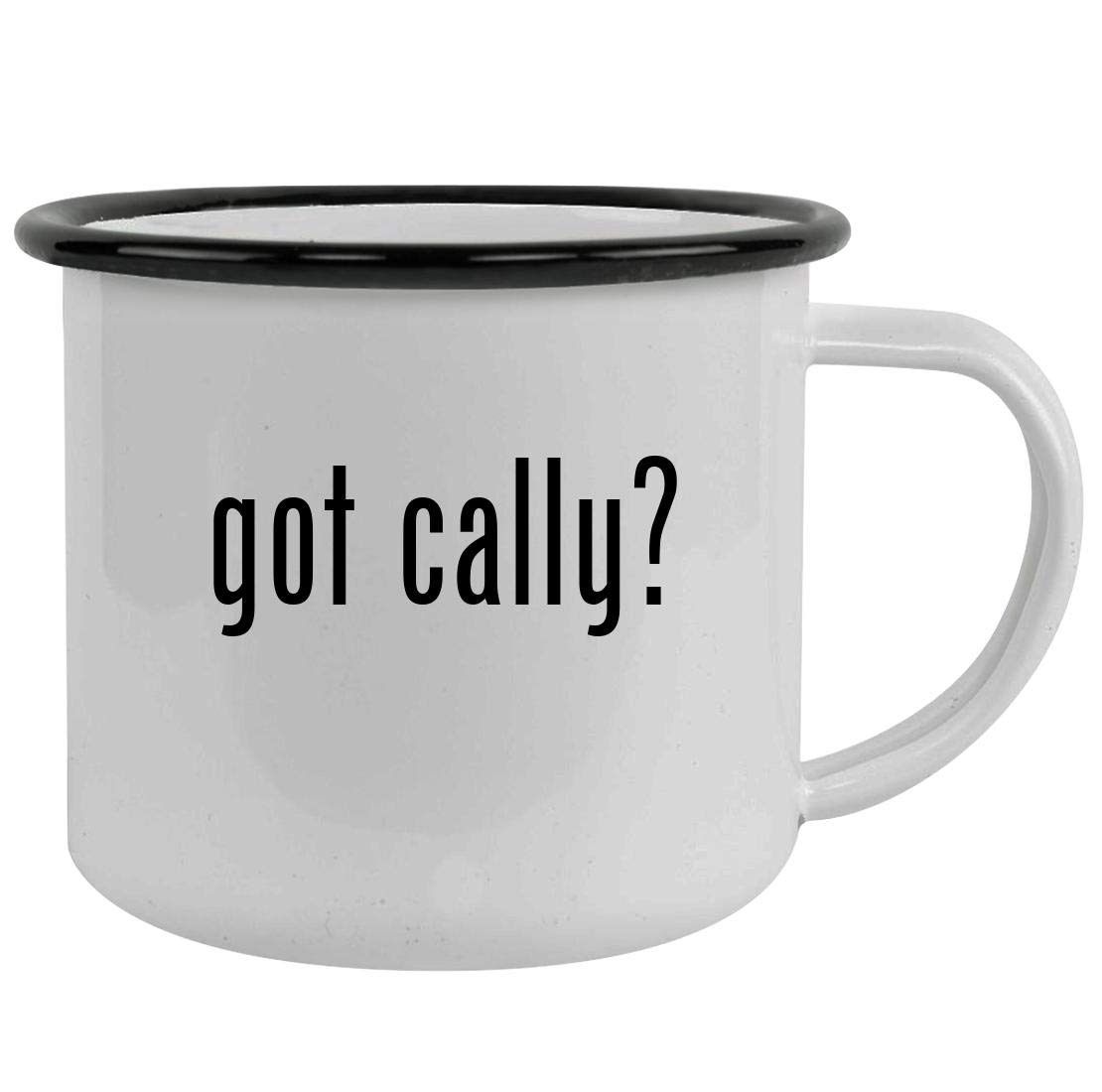got cally? - Sturdy 12oz Stainless Steel Camping Mug, Black