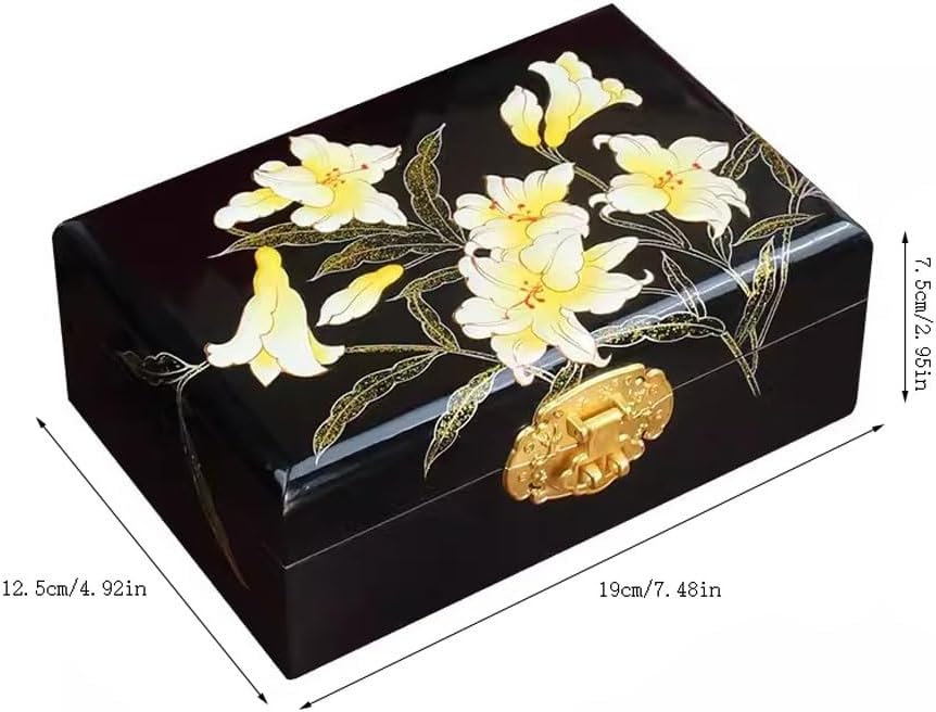 Jewelry Box, Jewlrey Box Jewelry Box Jewelry Storage Box Jewelry Box Storage Box Retro Jewelry Box Dressing Table Jewelry Box Jewelry Box for Women(1) (1)