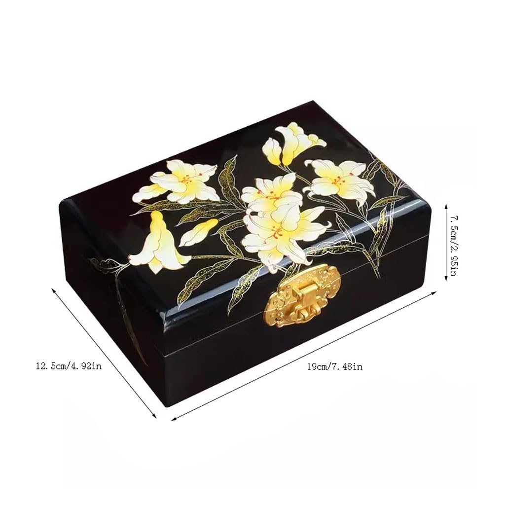 Jewelry Box Organizer Jewelry Box Jewelry Storage Box Jewelry Box Storage Box Retro Jewelry Box Dressing Table Jewelry Box Jewelry Organizer Small (3)