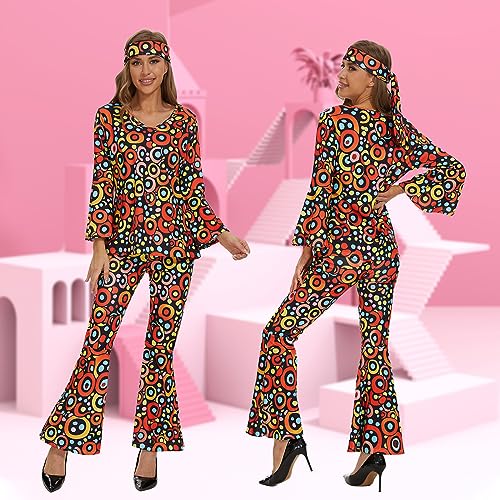 JNAOZI Costume anni '70 da donna da discoteca