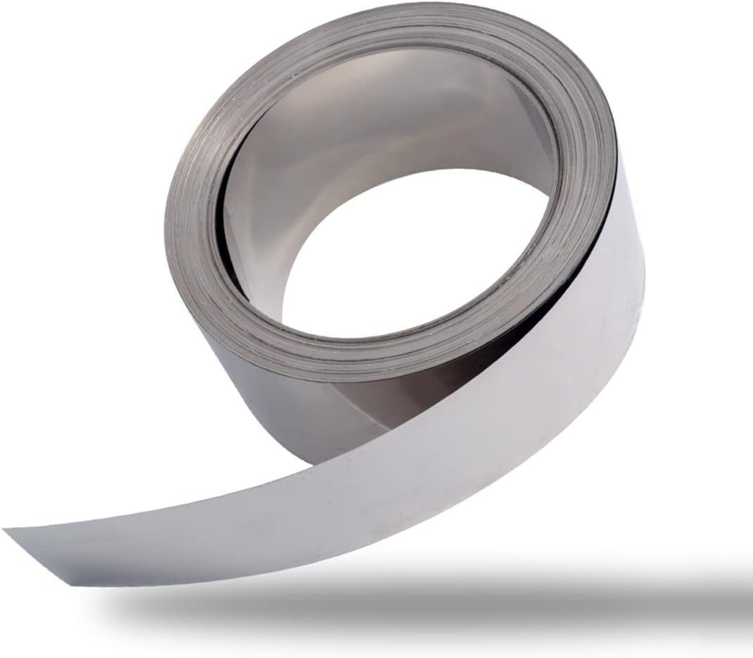 Metal Sheet foil,Stainless Steel Sheet,Nickel Plate Sheet Foil Nickel Plate Strap Strip Sheets 99.96% Purity,Length 1000Mm Width 120Mm Thickness 0.03Mm
