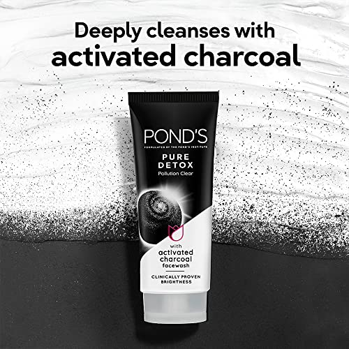 PondS-Pure-Detox-Face-Wash-200-G-Daily-Exfoliating-Brightening-Cleanser-Deep-Cleans-Oily-Skin-With-Activated-Charcoal-For-Fresh-Glowing-Skin