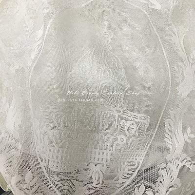 Rideau transparent brodé avec crochets pour filtrage de lumière - 4