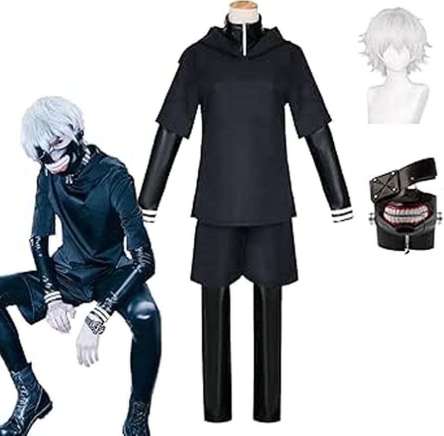 東京喰種 コスプレ衣装 フルセット Amazon.co.jp: 東京喰種 金木研 コスプレ衣装 ウィッグ付き 仮面付き