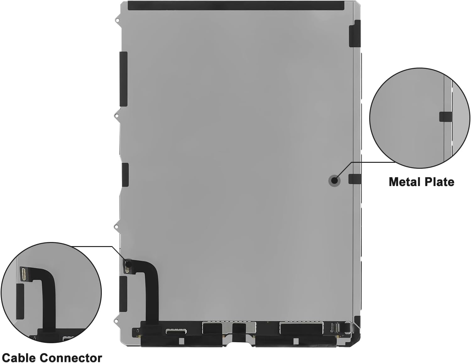 NB+ LCD Replacement For iPad 10 Compatible with Apple iPad 2022 10.9" 10th Generation LCD Display Unit Front Panel Black No Touch Screen Model A2696 A2757 A2777 with Tools