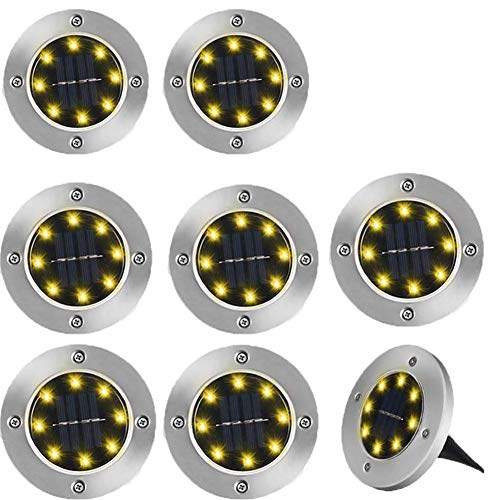 Preisvergleich Produktbild Solarleuchten Garten, CHARS 8 LED Solar Gartenleuchten Bodenleuchten Solarleuchte Aussen für Rasen, Patio, Hof Treppen Zäune, wasserdicht Solarlampen Garten