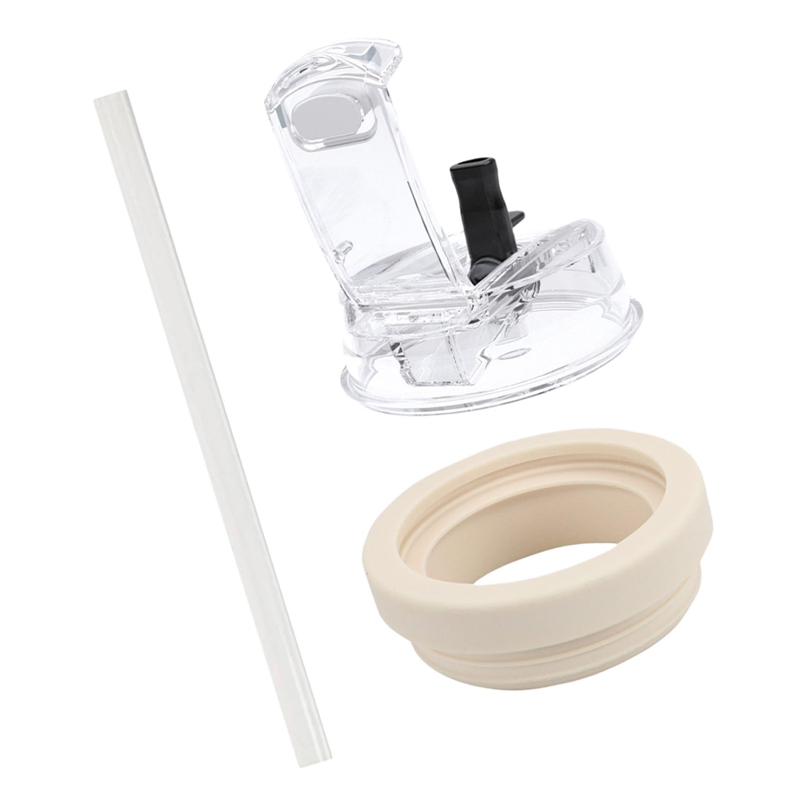 Practical High Silicone Straw Lid for 40oz Tumblers Replacement Cap Leak Proof Drinkware Accessory Tumblers Leak Proof Cover