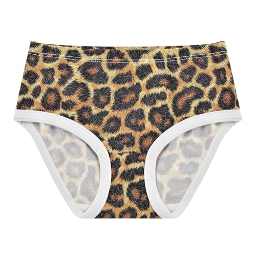ZZKKO Leopard Print Girls Underwear Toddler Panties for Girls Comfort Brief Size 2-8T