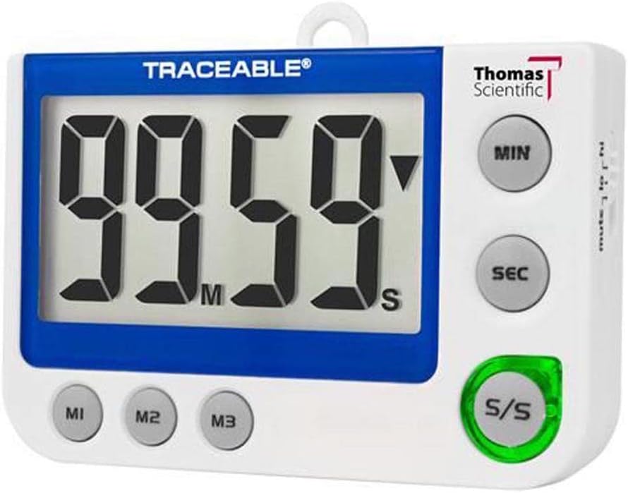 Thomas 5013 Traceable Flash LED Alert Big-Digit Alarm Timer, 0.01 Percent Accuracy, 2-1/4" Width x 3-1/2" Height x 5/8" Depth
